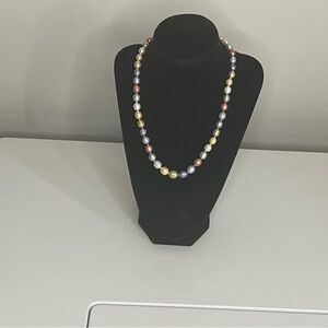 Elegant Multicolor Pearl Necklace